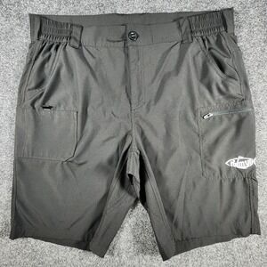 Palmyth Fishing Shorts Mens XL Black Performance Stretchy Quick Dry Outdoor EUC